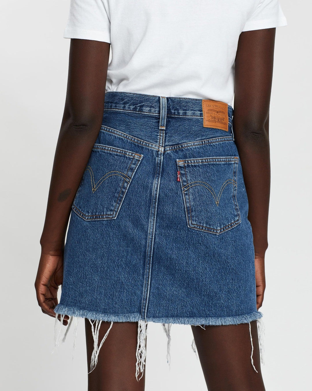 High Rise Deconstructed Denim Skirt - Since I Found You