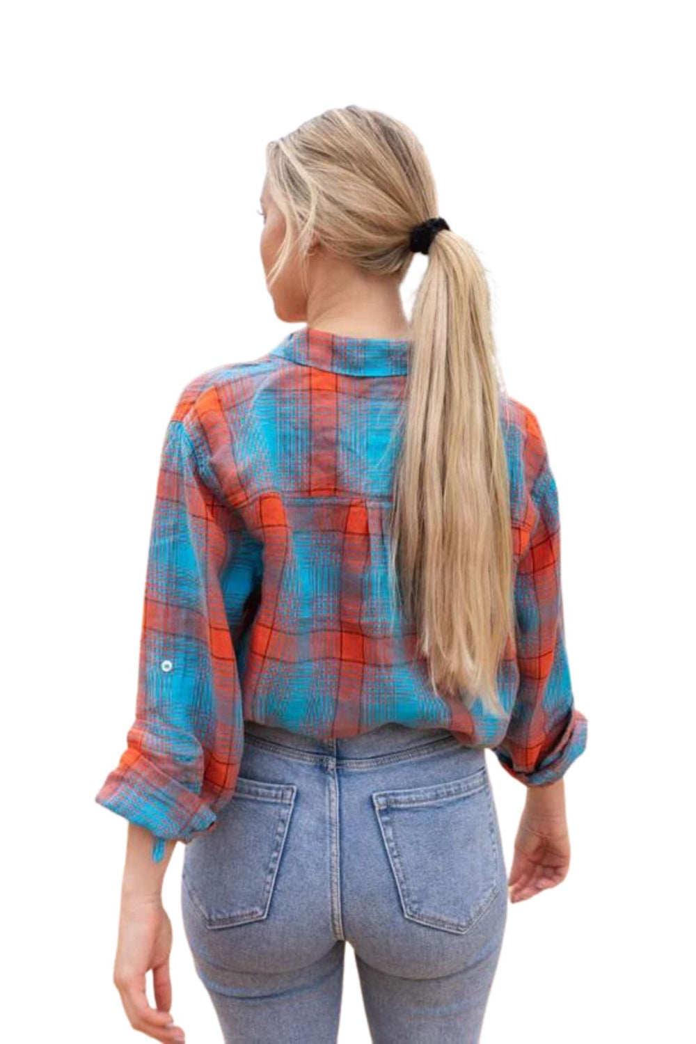 Hut Linen Lumberjack plaid boyfriend linen shirt. - Since I Found You