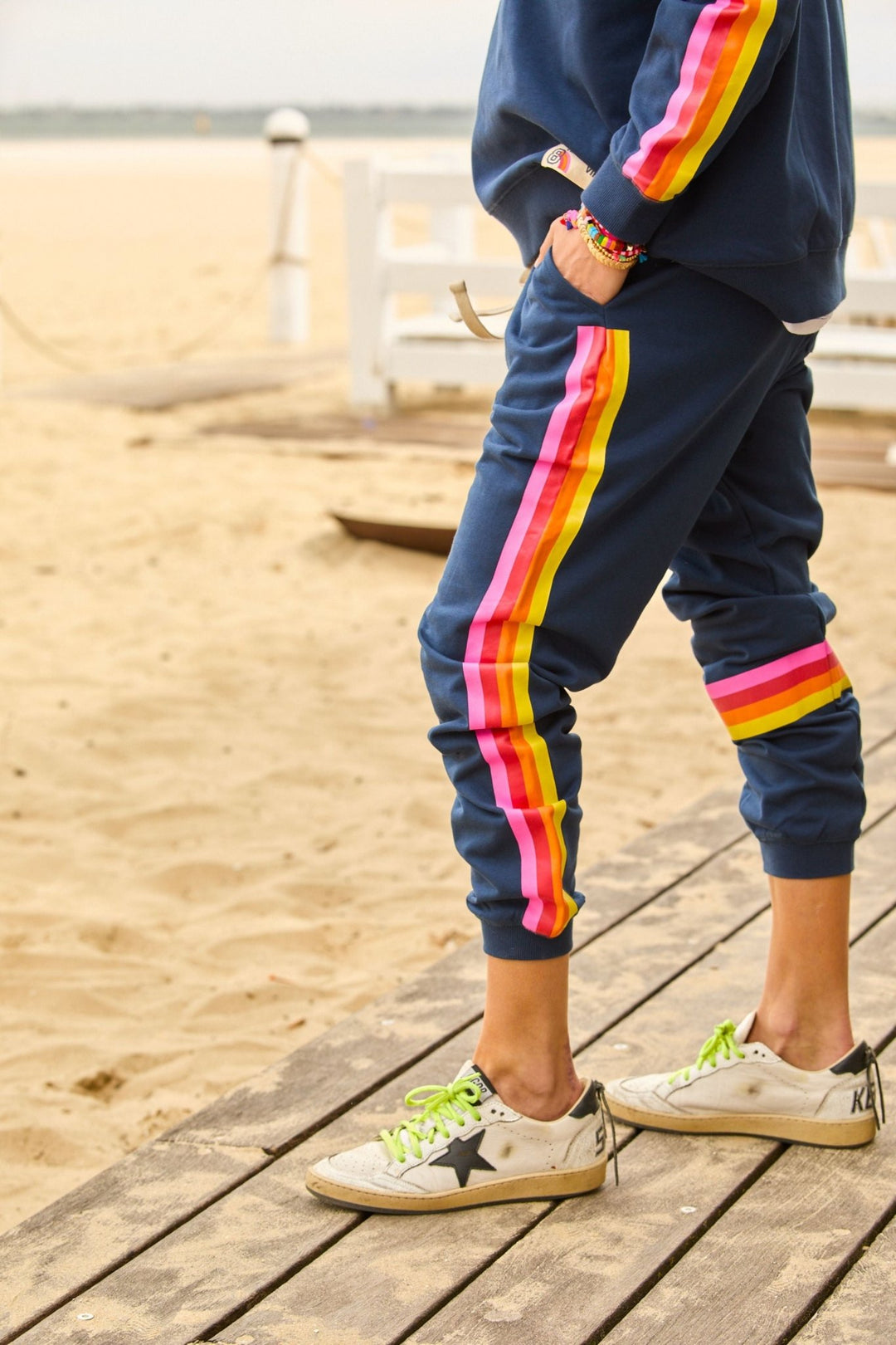 Retro Vibes Navy Track pant - Since I Found You
