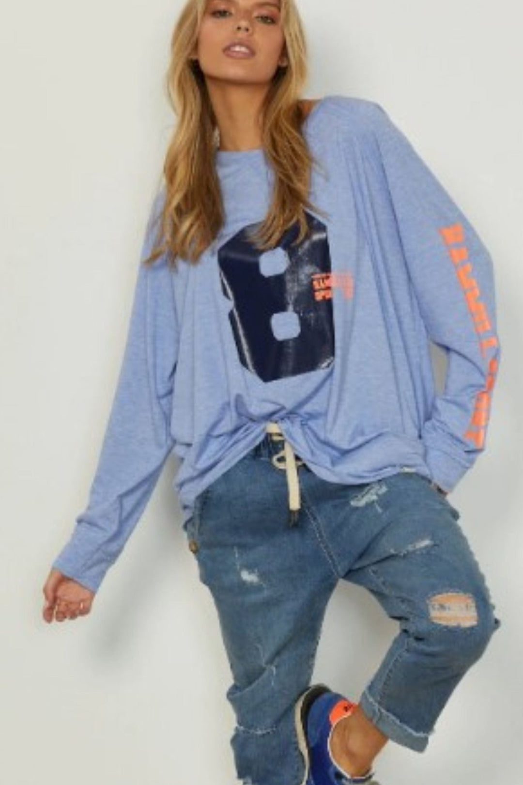 Sport Long Sleeved Tee Blue Marle - Since I Found You