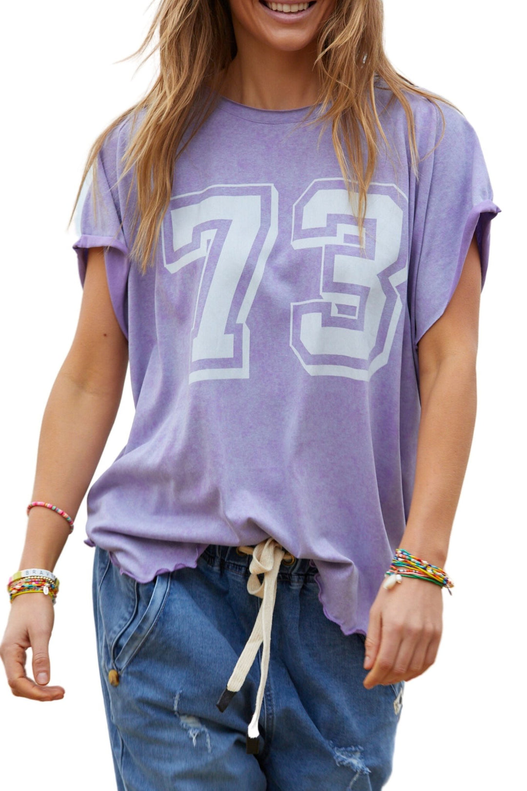 Vintage Wash Rock and Roll tee washed purple - Since I Found You